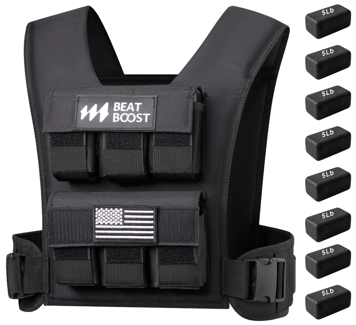 Weighted Vest Adjustable for Men, 20LB/30LB/40LB/50LB/60LB/70LB/80LB Vest