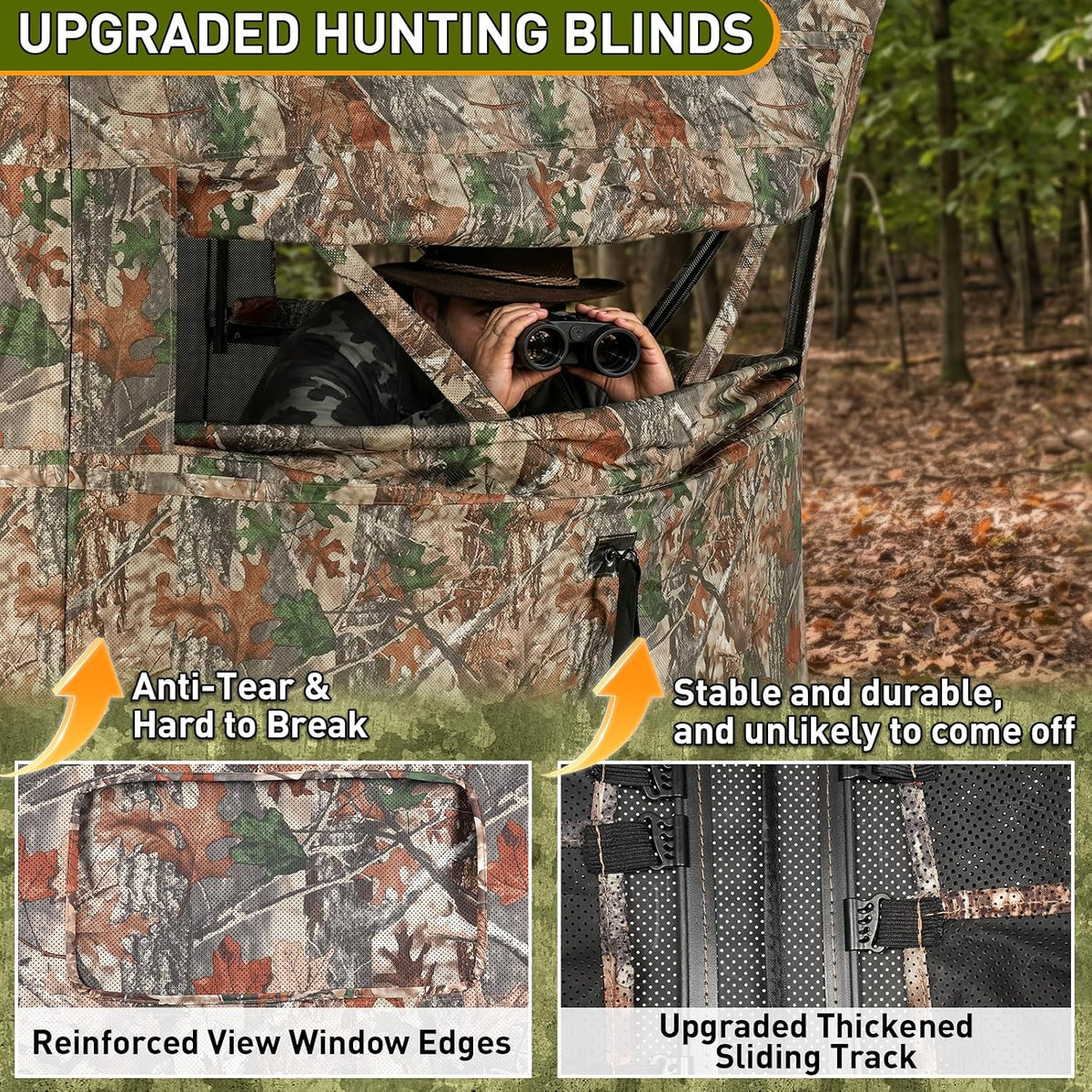 TLC Sport Hunting Blind, 270°/360° See Through Ground Blind for 2-4 Person