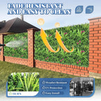 ECOOPTS 20"x20" Faux Ivy Privacy Fence Screen Artificial Boxwood Panels Topiary Hedge Plants for Indoor Outdoor Decoration, 12 Mixed Leaves, 21 Packs