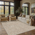 HUGEAR 8x10 Beige Neutral Area Rugs Washable Rug Carpet