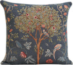 William Morris Kelmscott Tree Blue Tapestry Throw Pillow Cover 19 x 19 in