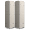Sorbus Foldable Room Divider, Mesh Privacy Screen (6 Panel, Black)