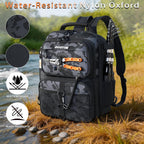 Fishing Backpack with Tackle Boxes and Lures Kit, Fish Gear, 2 Rod Holder