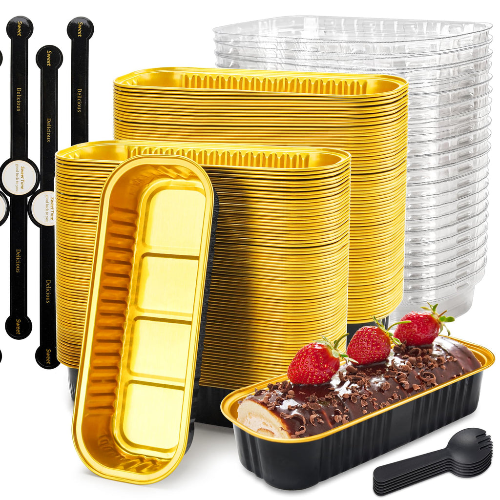 Mini Cake Pans with Lids, 600 Pack Pink 6.8oz for Picnic Desserts