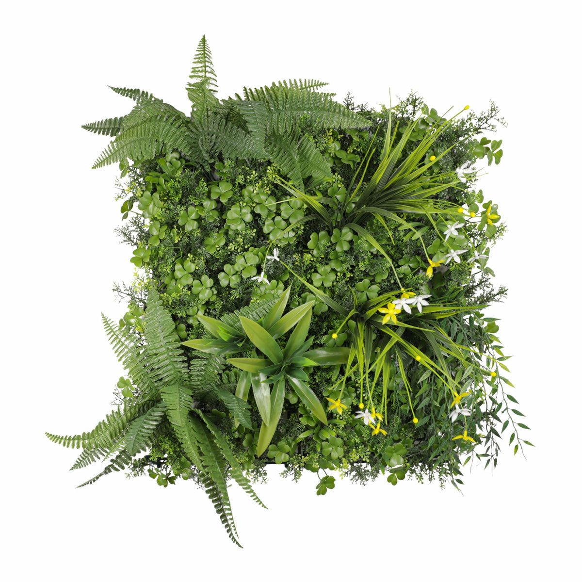 ECOOPTS 20"x20" Faux Ivy Privacy Fence Screen Artificial Boxwood Panels Topiary Hedge Plants for Indoor Outdoor Decoration, #16 Mixed Leaves, 15 Packs