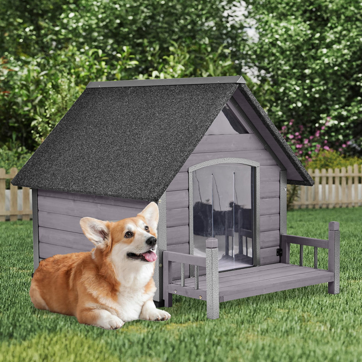 GUTINNEEN Extra Large Dog House Outdoor with Reinforced Iron Frame
