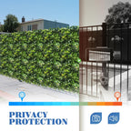 ECOOPTS 20"x20" Faux Ivy Privacy Fence Screen Artificial Boxwood Panels Topiary Hedge Plants for Indoor Outdoor Decoration, #6 Mixed Leaves, 15 Packs