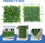 ECOOPTS 20"x20" Faux Ivy Privacy Fence Screen Artificial Boxwood Panels Topiary Hedge Plants for Indoor Outdoor Decoration, #3 Mixed Leaves, 28 Packs