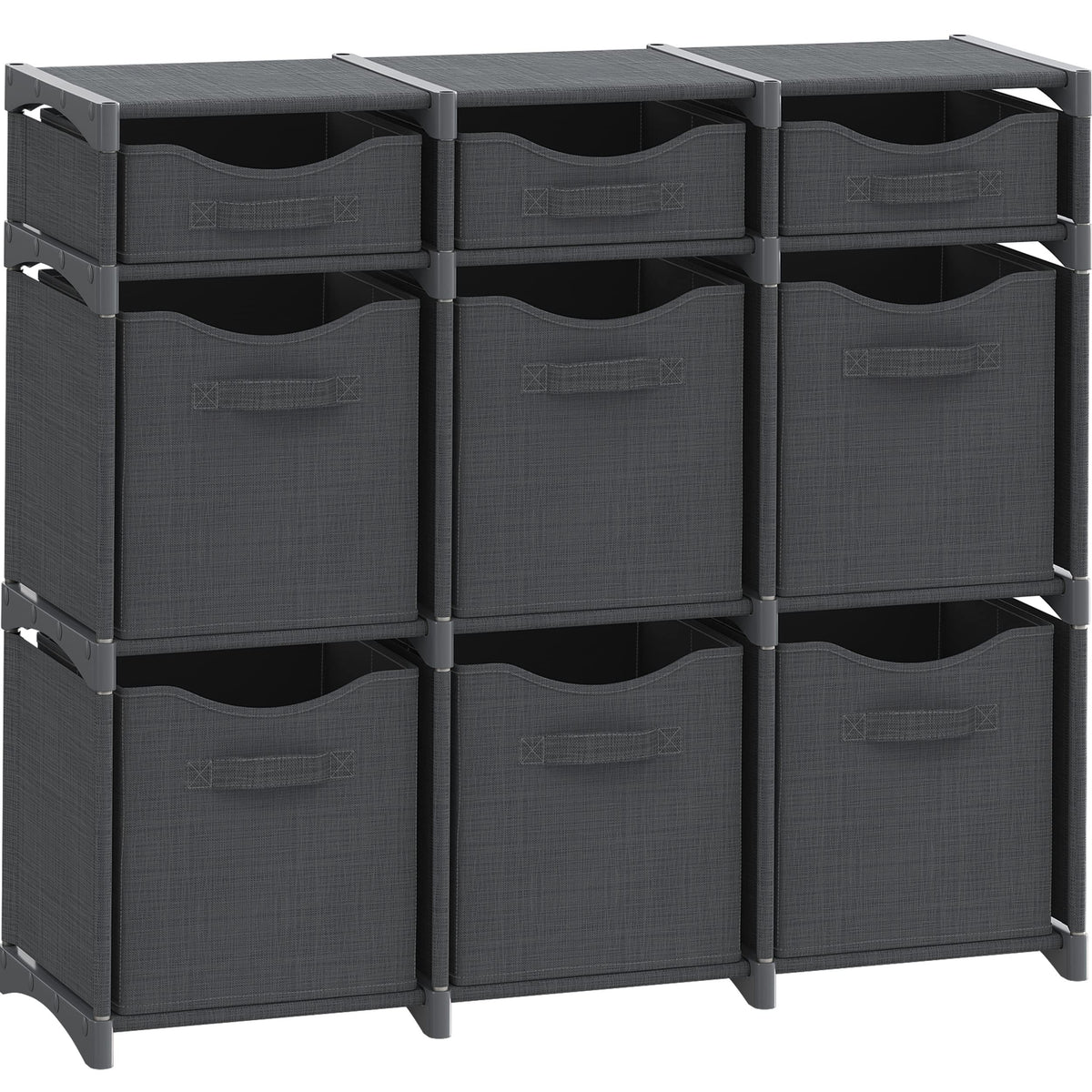 Cube Storage Organizer with Storage Bins Included - The Perfect Closet Organizers and Storage Solution. Includes 12 Storage Cubes, Great For Toy Storage, Closet Storage, Clothes Storage (Grey)