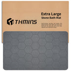 THMINS Extra Large Stone Bath Mat, 36''x24'' Stone Shower Mat