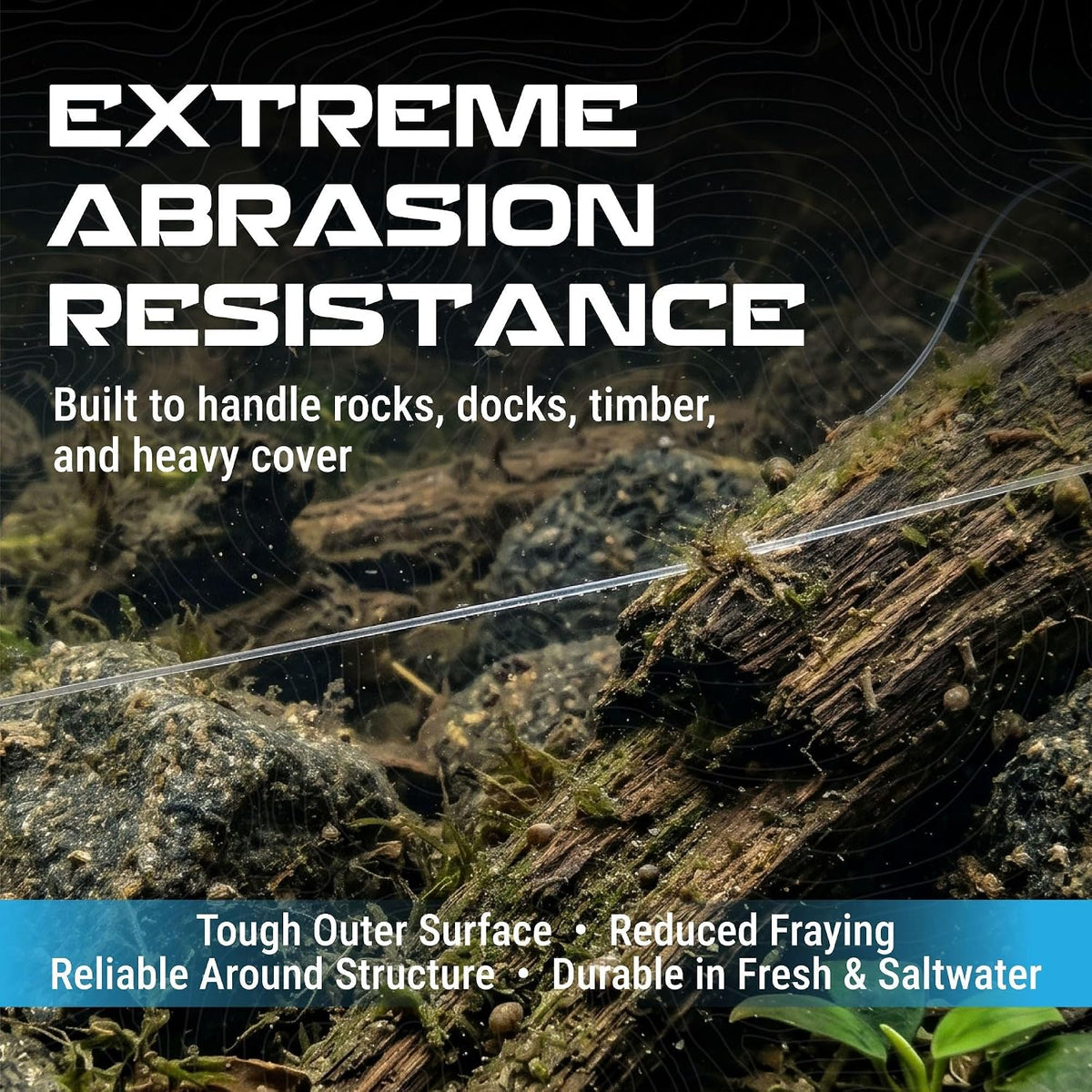 Reaction Tackle 100% Fluorocarbon Fishing Line, Pro Grade Leader or Main