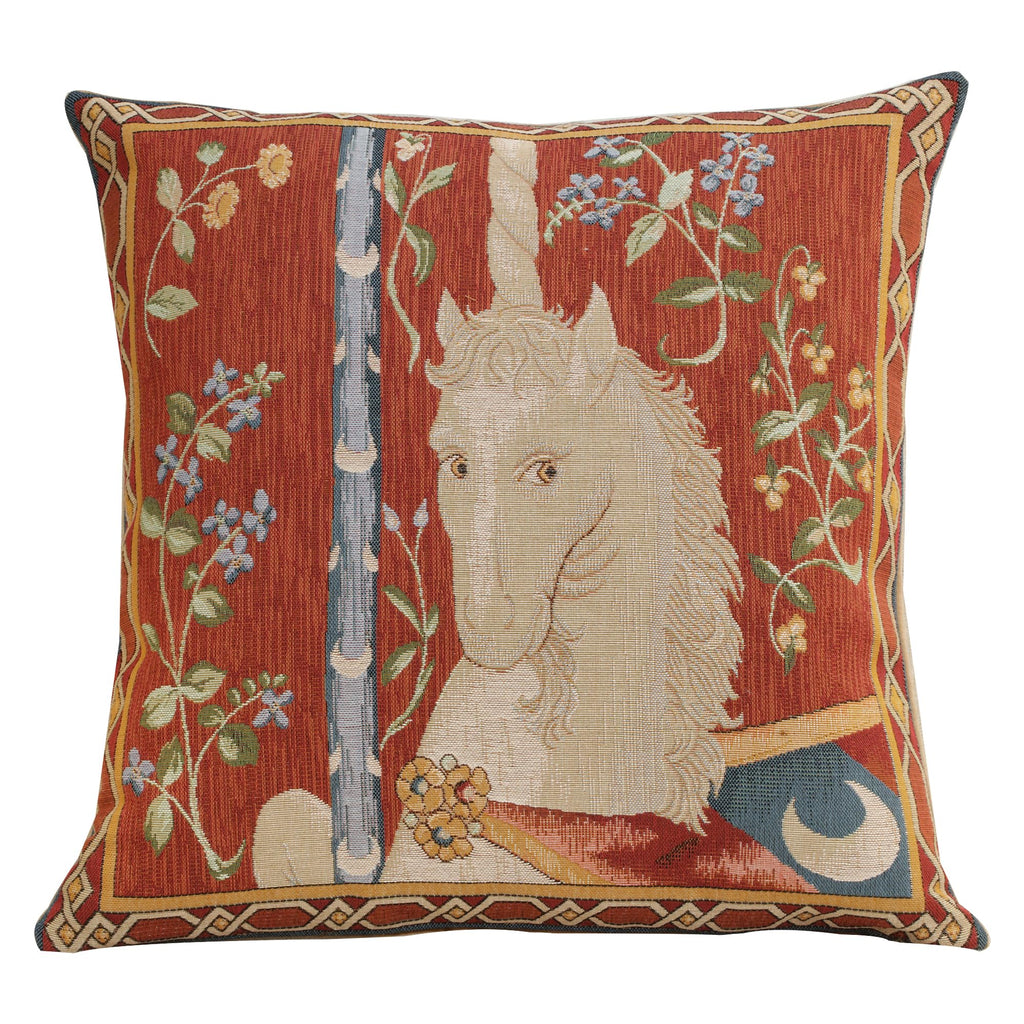 Medieval Rabbit I Tapestry Throw Pillow Cover 19"x19" With Invisible Zipper