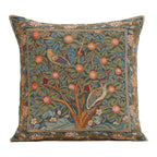 William Morris Kelmscott Tree Blue Tapestry Throw Pillow Cover 19 x 19 in