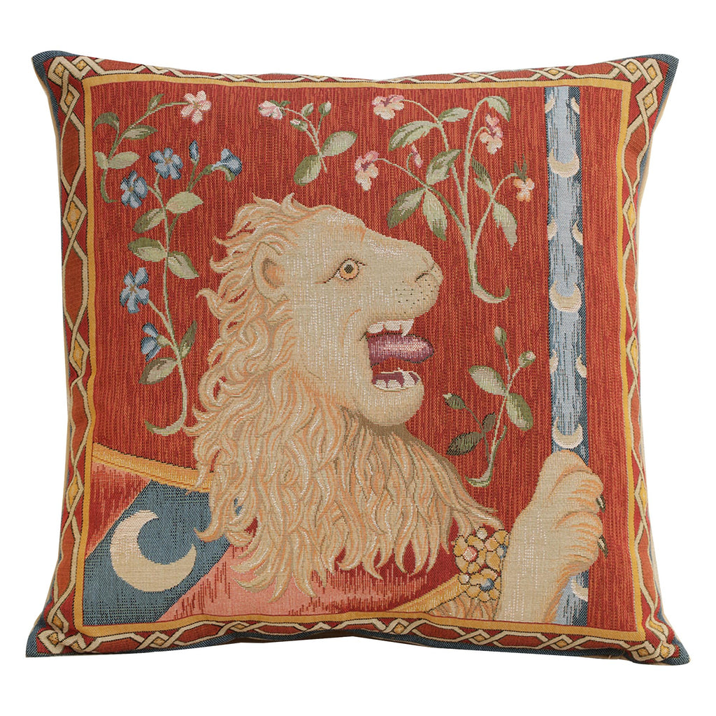 Medieval Rabbit I Tapestry Throw Pillow Cover 19"x19" With Invisible Zipper