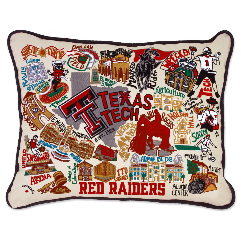 Catstudio Texas A&M Aggies Hand Embroidered Throw Pillow