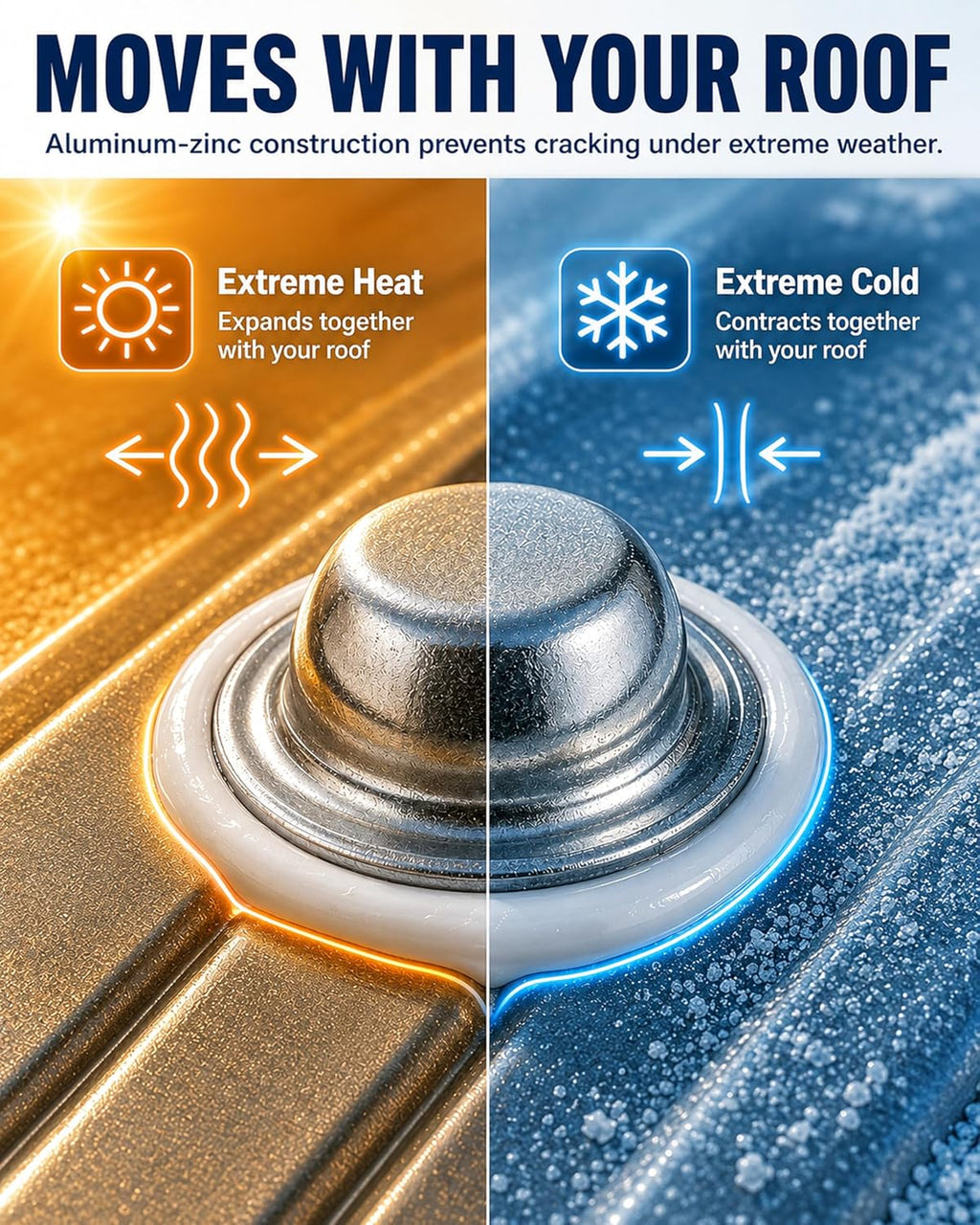 Metal Roof Bolt Caps, No Screw Removal Seals Over Existing Screws Heads Required Watertight Seal for Metal Roofing Protection Against Future Leaks Durable Aluminum Zinc for Home Projects (150)