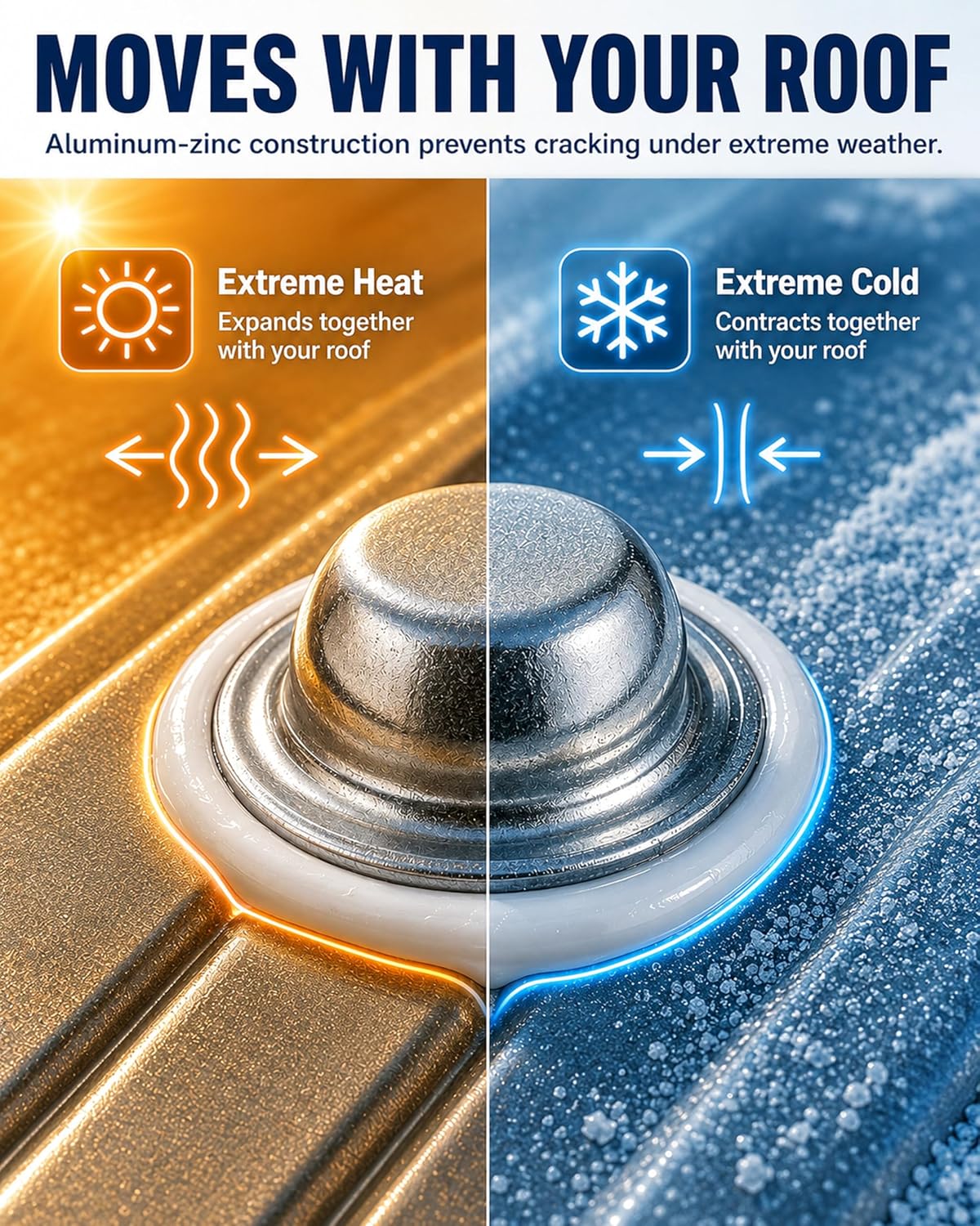 Metal Roof Bolt Caps, No Screw Removal Seals Over Existing Screws Heads Required Watertight Seal for Metal Roofing Protection Against Future Leaks Durable Aluminum Zinc for Home Projects (150)