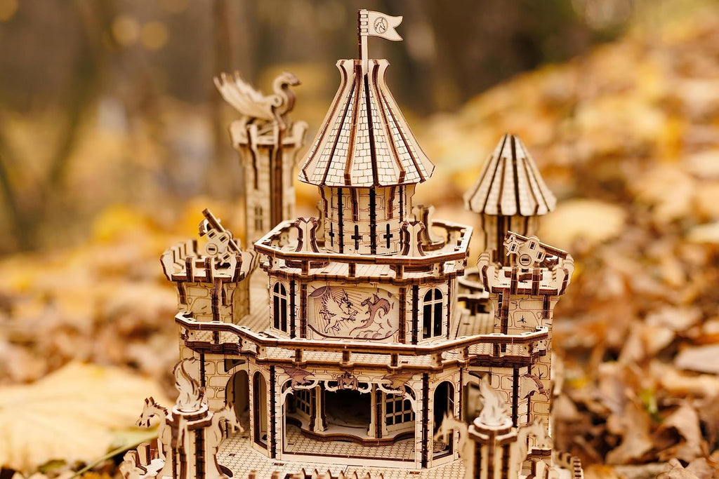 Wood Trick Dragon Castle 3D Wooden Puzzles for Adults to Build