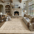 HUGEAR 8x10 Beige Neutral Area Rugs Washable Rug Carpet