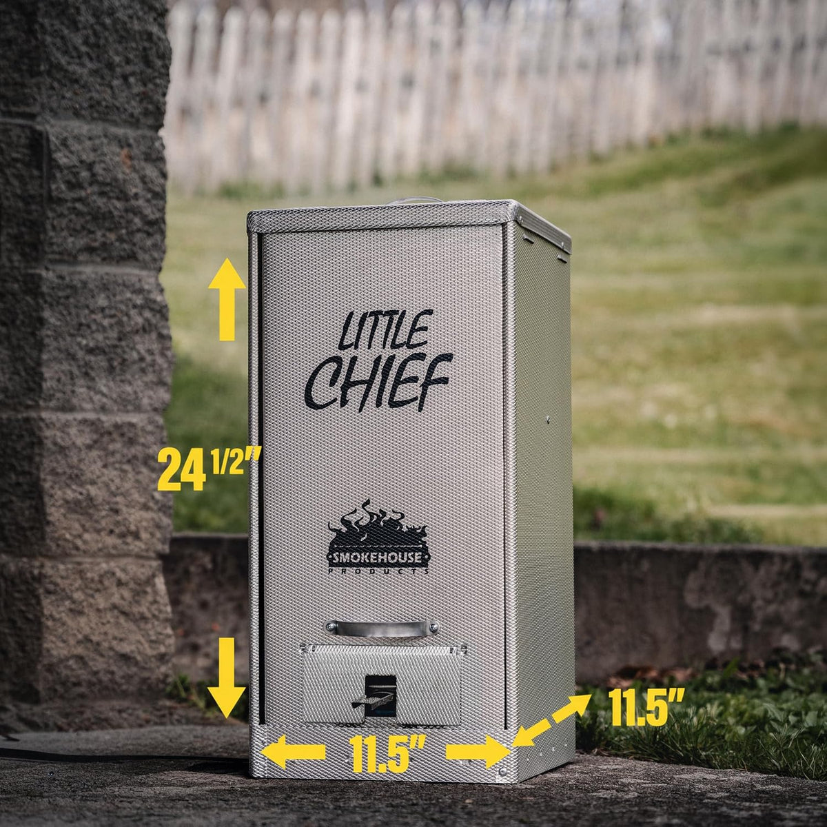 Smokehouse Little Chief Electric Smoker - Low to Mid Temperature Smoker for Fish, Jerky, Cheese, Sausage & Other meats, Smoke Up to 25 Pounds of Meat & Fish