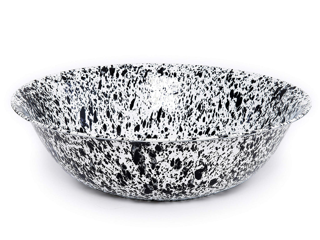 Enamelware Benson Basin, 32 quart, Red/White Splatter (Single)
