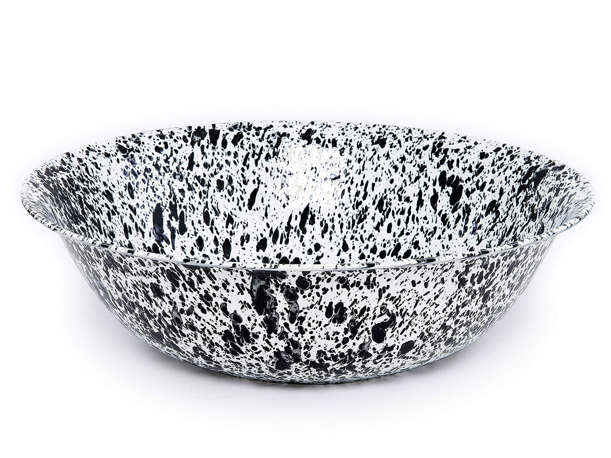 Enamelware Benson Basin, 32 quart, Red/White Splatter (Single)