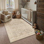 HUGEAR 8x10 Beige Neutral Area Rugs Washable Rug Carpet