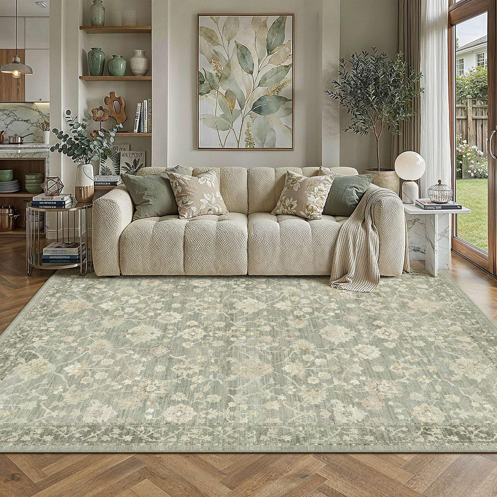 HUGEAR 8x10 Beige Neutral Area Rugs Washable Rug Carpet