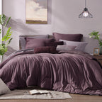 Monbix King Size Comforter Set Olive Green 7 Pieces Bed in a Bag