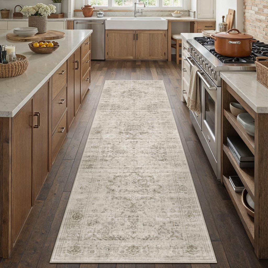 HUGEAR 8x10 Beige Neutral Area Rugs Washable Rug Carpet