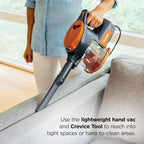 Shark HV302 Rocket Pet Corded Stick Vacuum, Lightweight with Swivel Steering for Carpets & Hard Floors, Converts to Hand Vacuum, Includes Crevice Tool, Pet Multi-Tool & Precision Duster, Orange
