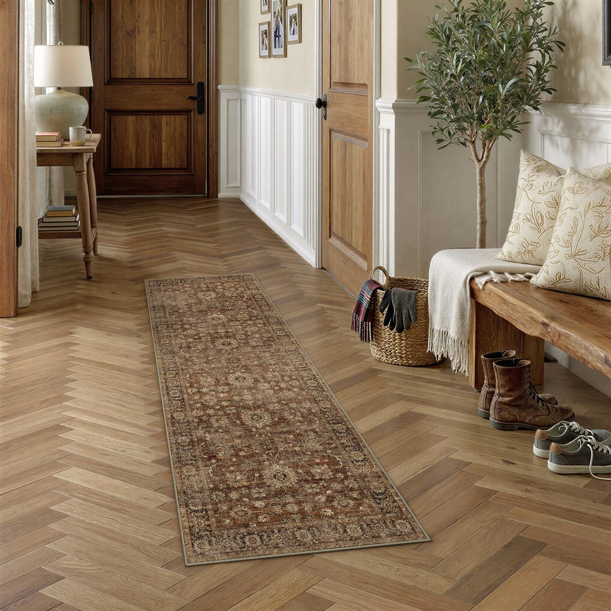 HUGEAR 8x10 Beige Neutral Area Rugs Washable Rug Carpet