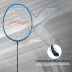 Li-Ning 3D Calibar X Combat Carbon Graphite Strung Racquets, 85 Grams, 30 Lbs String Tension and Free Full Cover