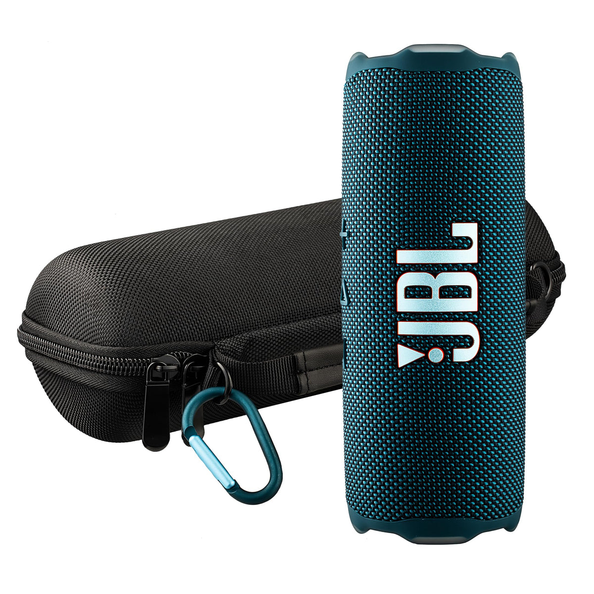 JBL FLIP 7 (Black) Waterproof Portable Speaker Bundle with X-Halo Hardcase (Black)