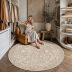 HUGEAR 8x10 Beige Neutral Area Rugs Washable Rug Carpet