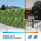 ECOOPTS 40"x40" Faux Ivy Privacy Fence Screen Artificial Boxwood Panels Topiary Hedge Plants for Indoor Outdoor Decoration, 9 Mixed Leave, 3 Packs