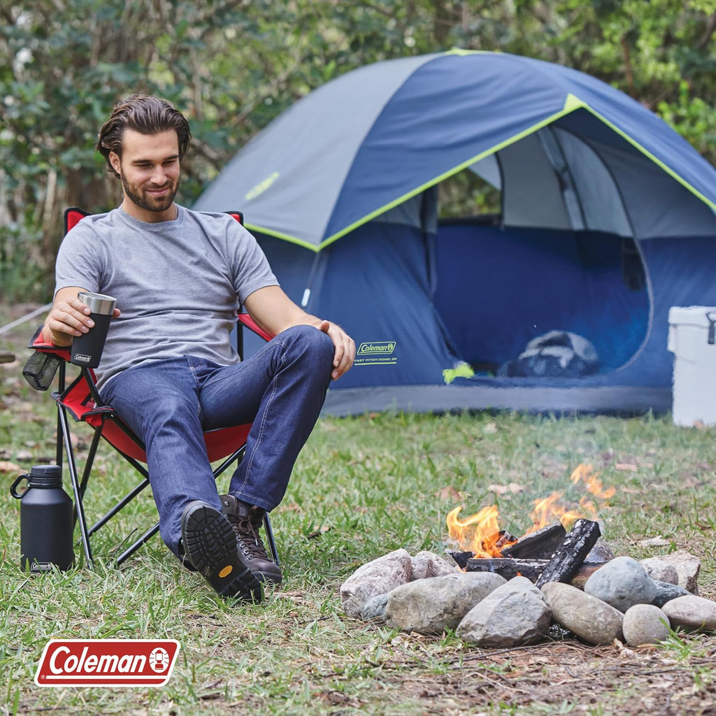 Coleman Sundome Camping Tent with Rainfly, 2/3/4/6 Person Tent Sets Up in 10 Mins, Weatherproof Shelter for Camping, Festivals, Backyard, Sleepovers, & More