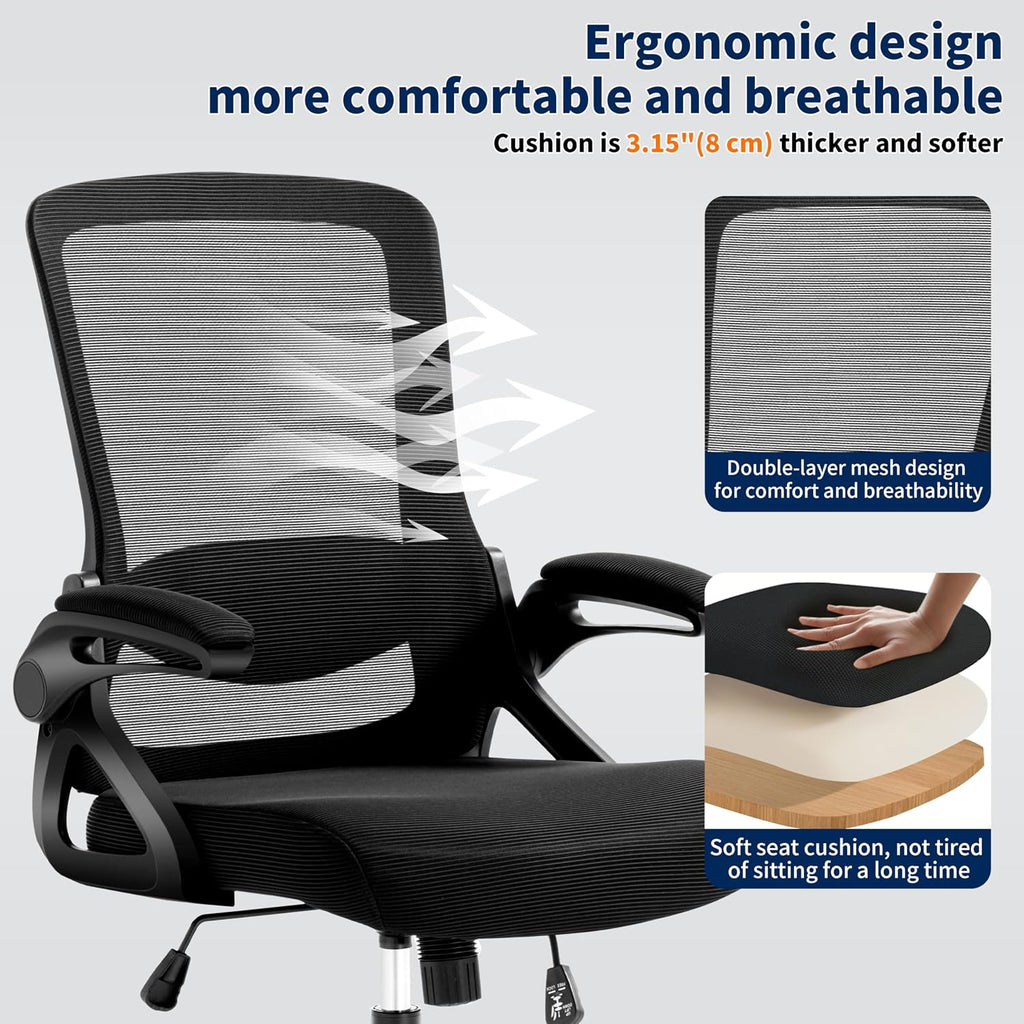 Ergonomic Office Chair Desk Chair with Adjustable Lumbar Support