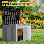 Fancyango Large Dog House with Weatherproof Roof for Indoor & Outdoor Use - Big Dog House for Large Medium Dogs(42.8" L x 33" W x 31.5" H) Grey