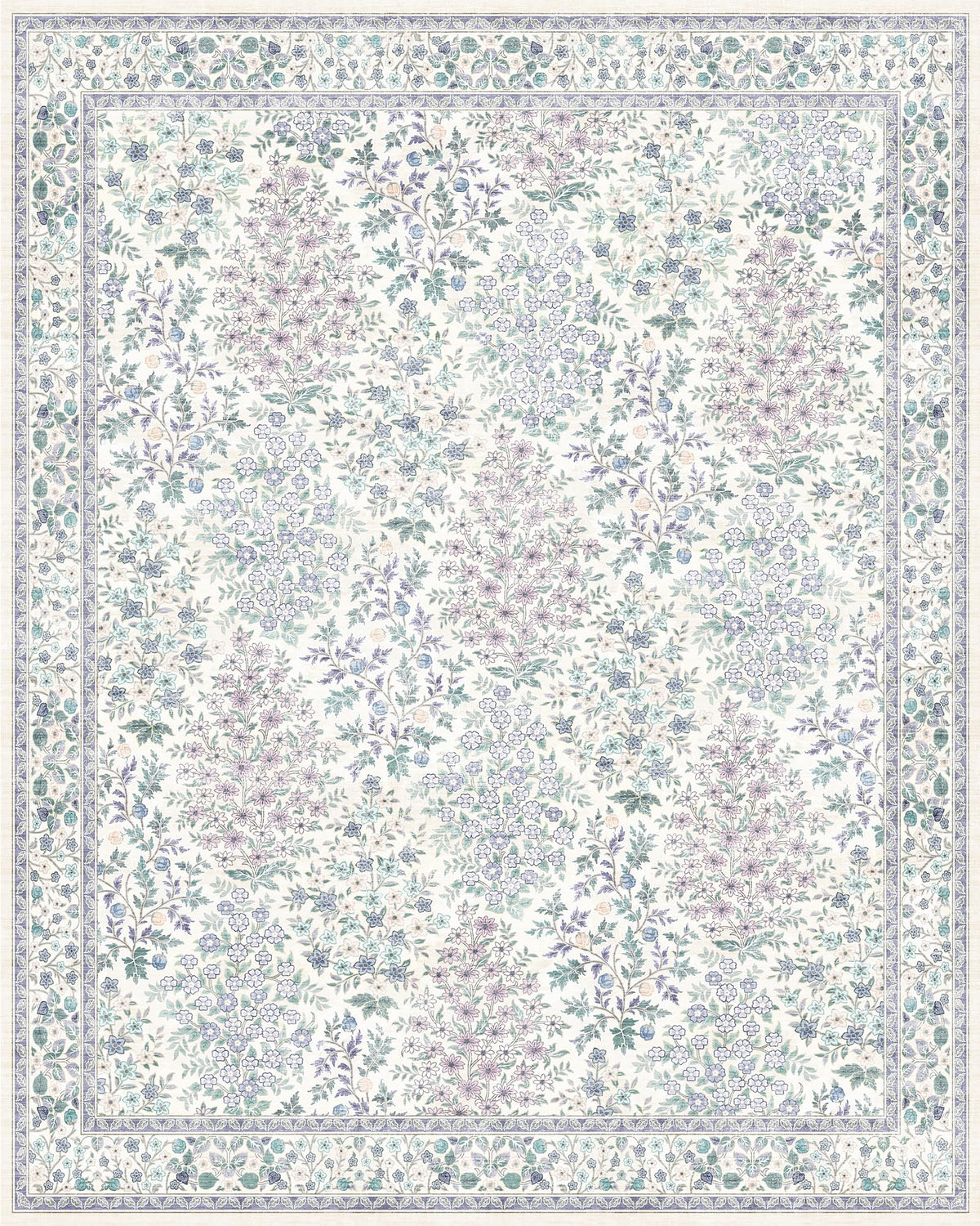 8x10 Area Rugs, Machine Washable Low Pile Floral Rugs for Living Room, Bedroom, Large Boho Area Rug with Non-Slip Backing for Dining Room(Pink Floral)