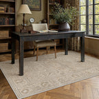 HUGEAR 8x10 Beige Neutral Area Rugs Washable Rug Carpet