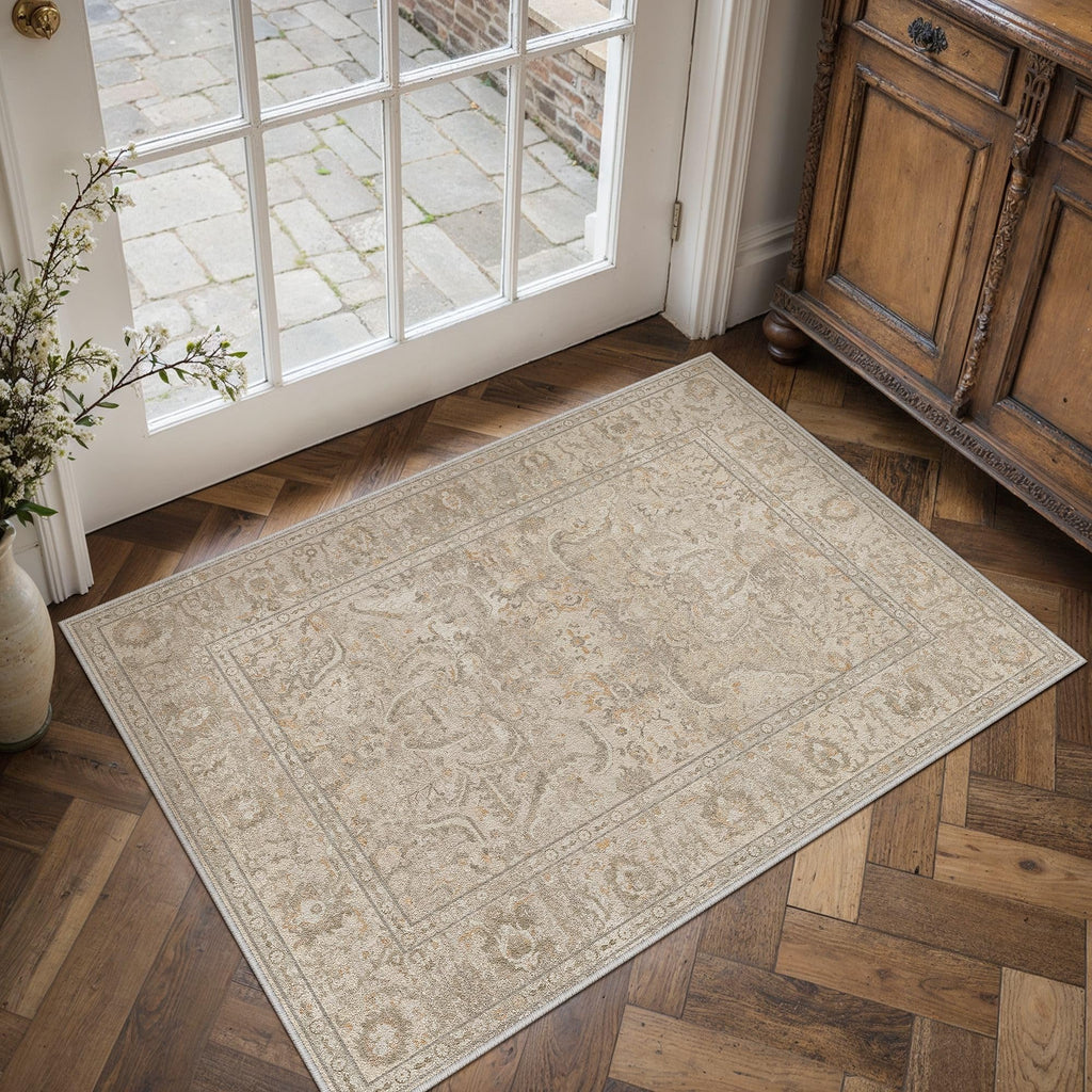 HUGEAR 8x10 Beige Neutral Area Rugs Washable Rug Carpet