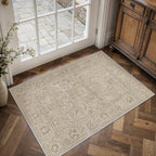 HUGEAR 8x10 Beige Neutral Area Rugs Washable Rug Carpet