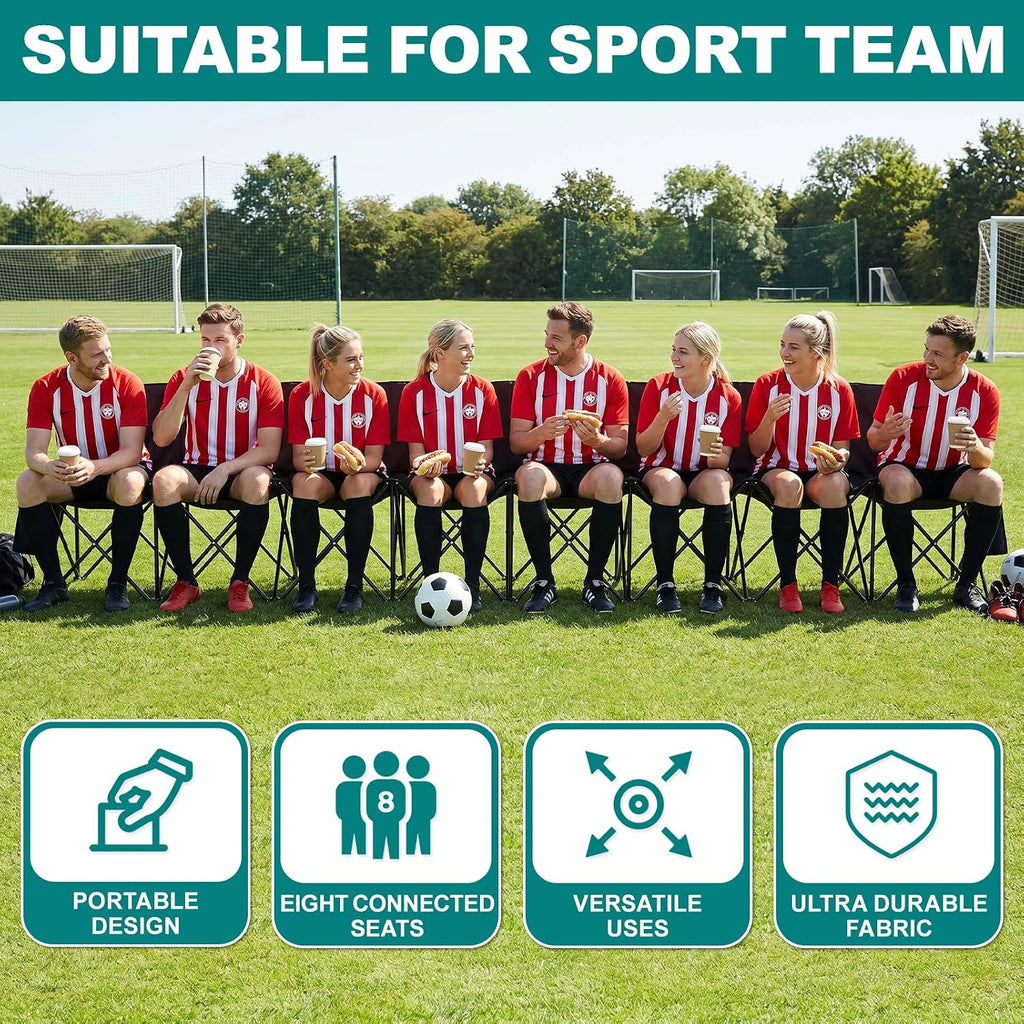 1MORE Folding Bench, Portable Foldable Sideline Bench for Team with Carry Bag