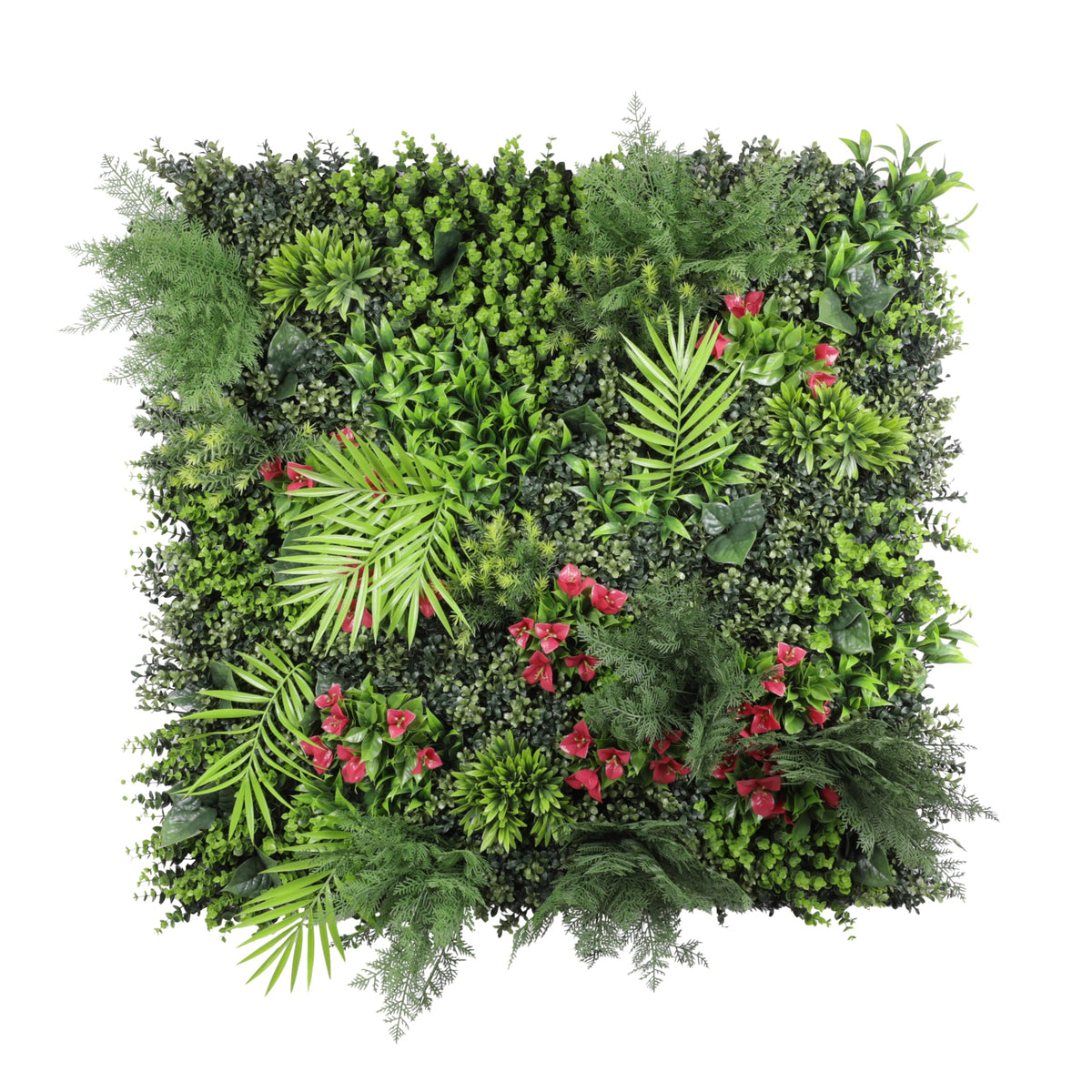 ECOOPTS 40"x40" Faux Ivy Privacy Fence Screen Artificial Boxwood Panels Topiary Hedge Plants for Indoor Outdoor Decoration, #6 Mixed Leave, 3 Packs