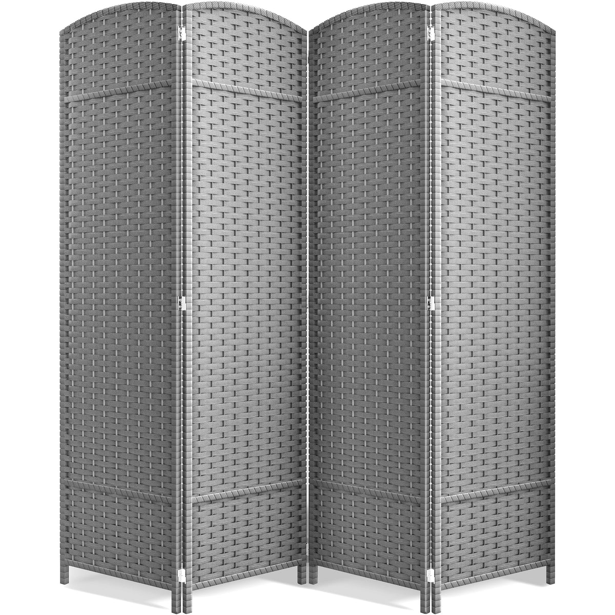 Sorbus Foldable Room Divider, Mesh Privacy Screen (8 Panel, Black)