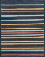 Unique Loom Belize Outdoor Collection Area Rug - Altun (7' 10" x 10' Rectangle, Charcoal/ Light Blue)
