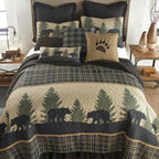 Donna Sharp Cotton Twin Quilt - Campfire Square, 68" x 90"
