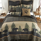 Donna Sharp Cotton Twin Quilt - Cabin Raising Pine Cone, 68" x 90"