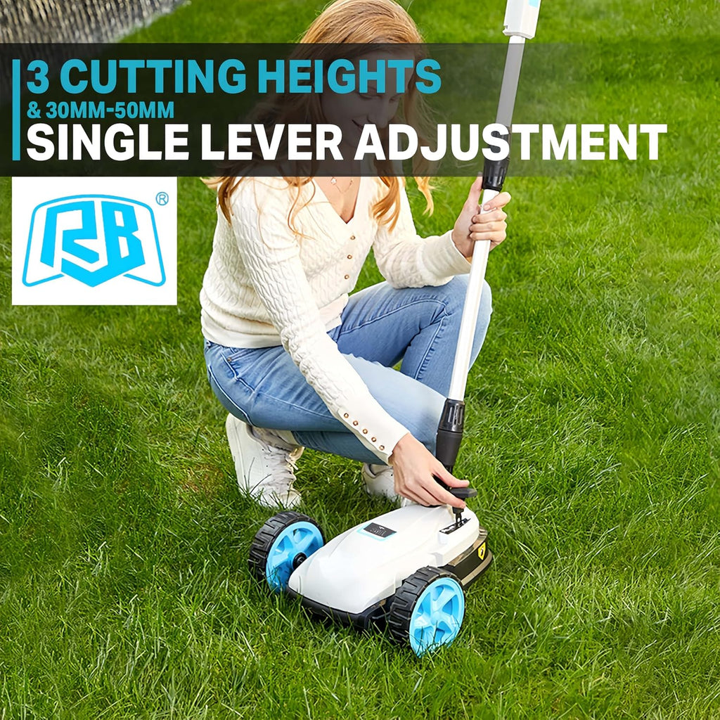 RB 40V 9" Mini Cordless Lawn Mower with Battery & Charger for Small Yards